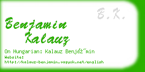 benjamin kalauz business card